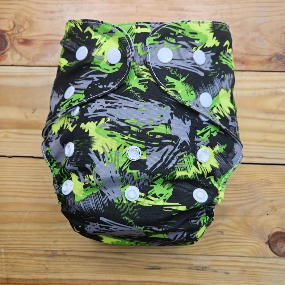 2 PIECES WASHABLE & REUSEABLE BABY CLOTH DIAPER PREMIUM