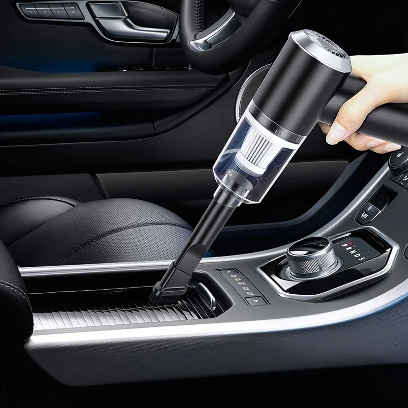 HANDHELD RECHARGEABLE CAR VACUUM CLEANER WITH 3-IN-1 NOZZLE & USB CHARGING
