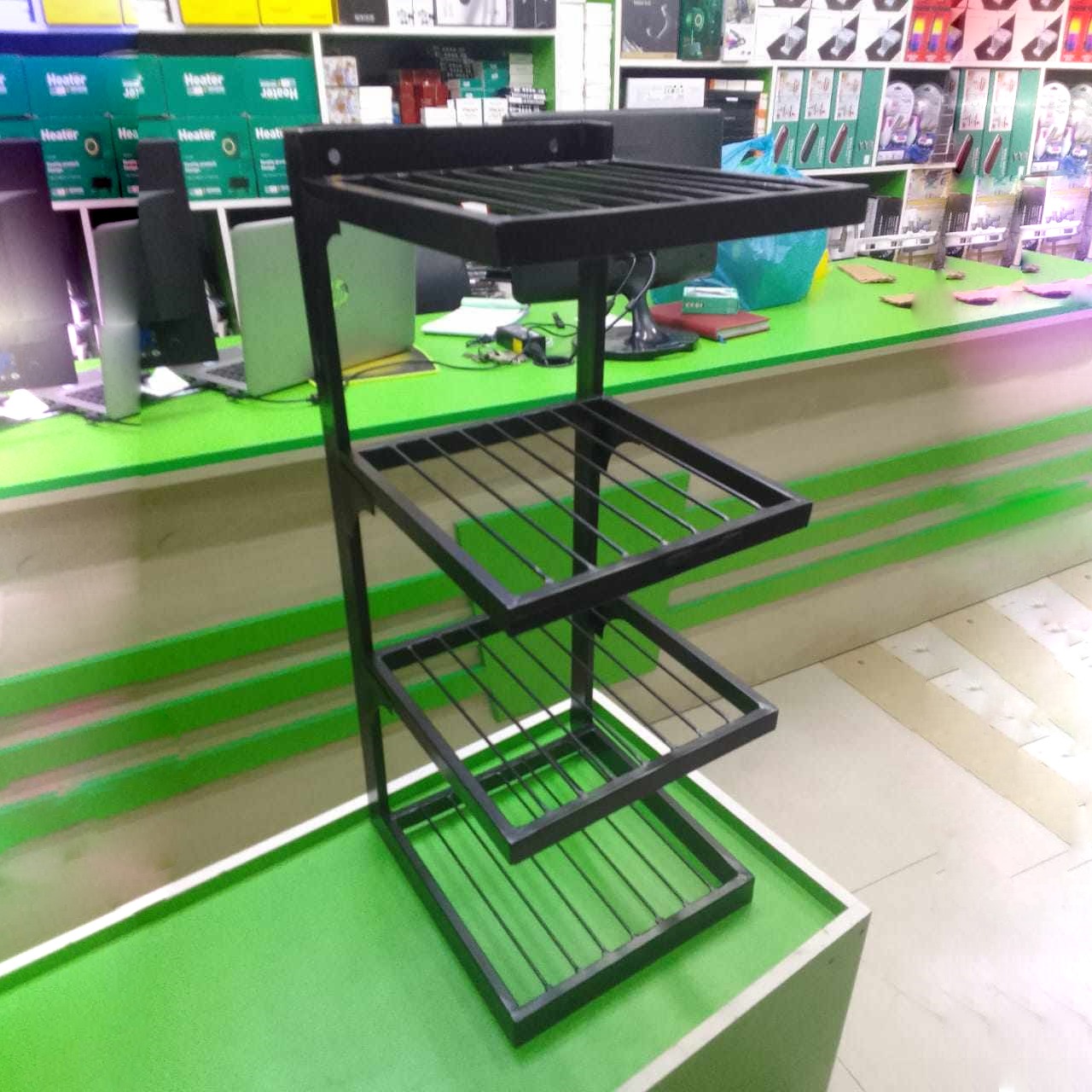 4 LAYER IRON RACK TO KEEP KITCHEN & COOKING ACCESSORIES – MULTIPURPOSE STORAGE STAND FOR HOME & KITCHEN