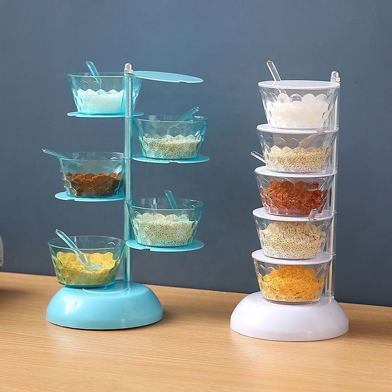 5 LAYER ROTATING LUXURIOUS SPICE BOX