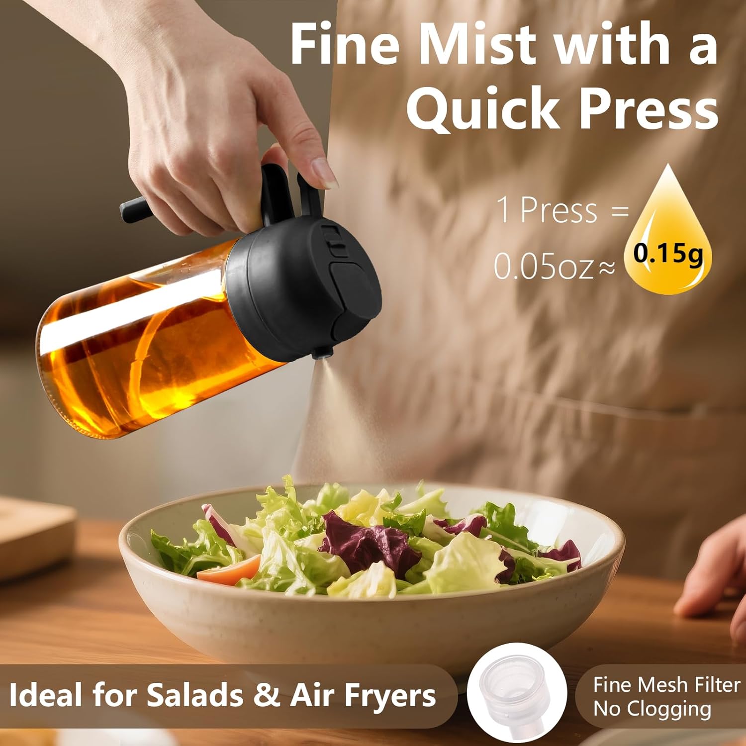 2 IN 1 OIL DISPENSER & SPRAYER BOTTLE 500 ML